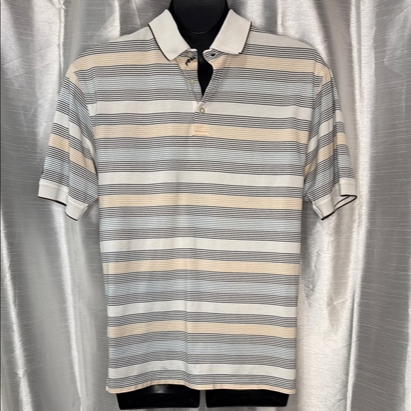 PING Collection Dry Fiber Dynamics UV Protection Men’s M Striped Textured Top - Picture 1 of 8